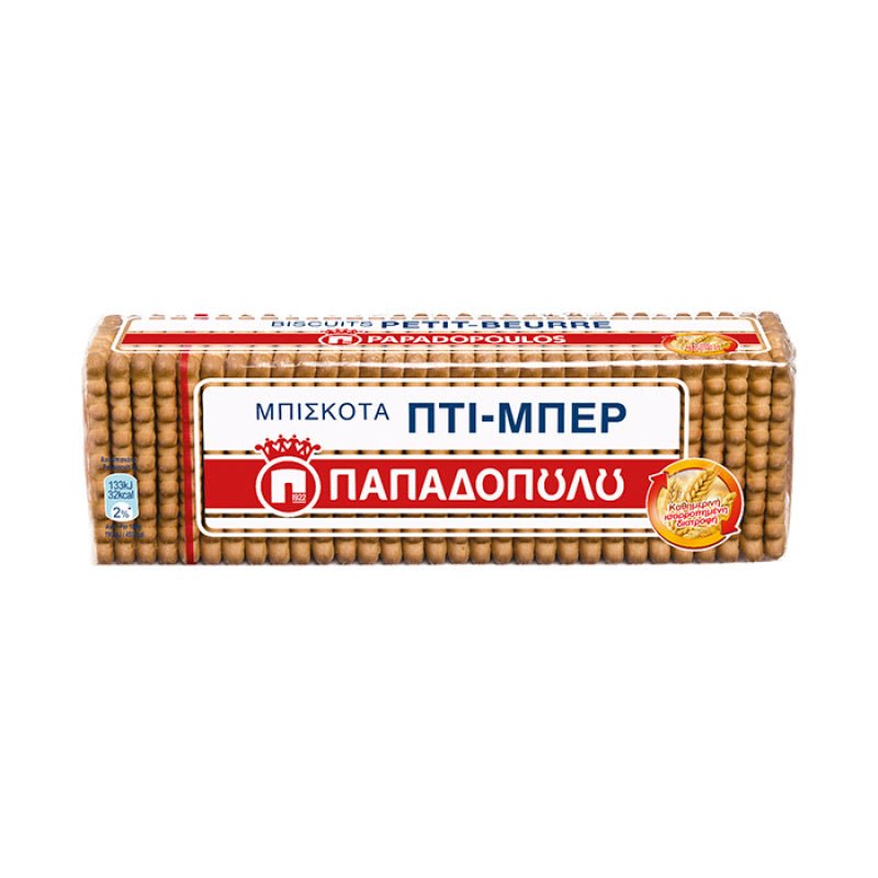 Biscuits Petit-Beurre (225g) Papadopoulou von Papadopoulos bei Araxxon  - Hochwertiges griechisches Produkt.   Biscuits Petit-Beurre (225g) Papadopoulou από Papadopoulos στο Araxxon  - Αυθεντικό ελληνικό προϊόν.